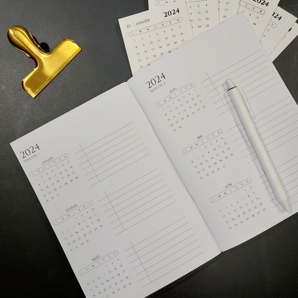 Carnet mensuel Agenda 2024