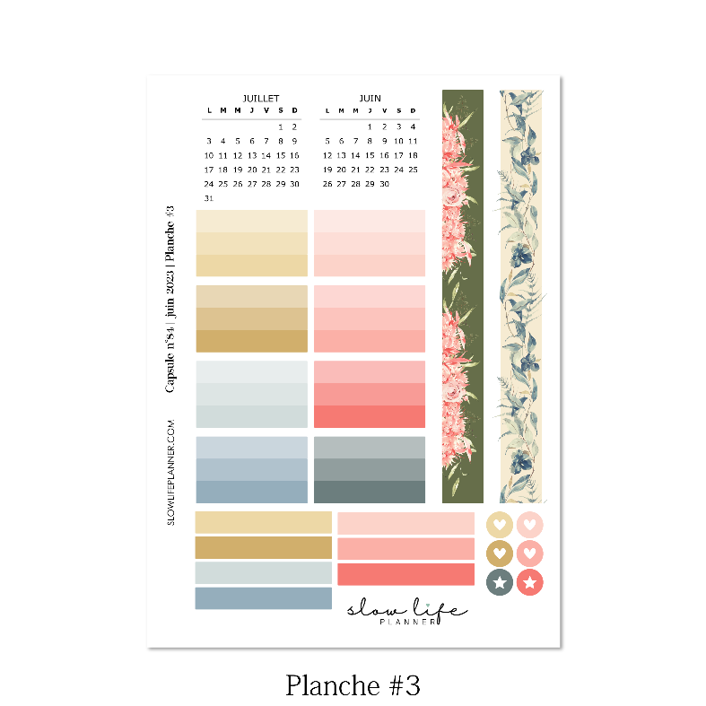 Stickers box de juin 2023 - Set 5 planches de stickers