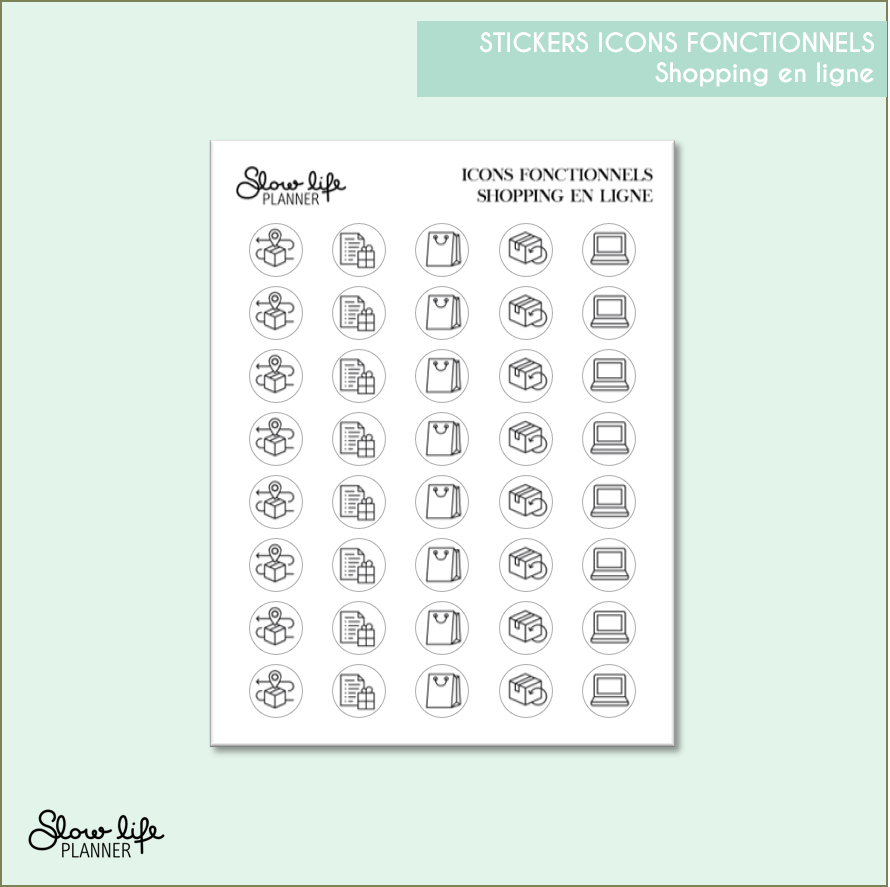 Stickers Icons fonctionnels foiled
