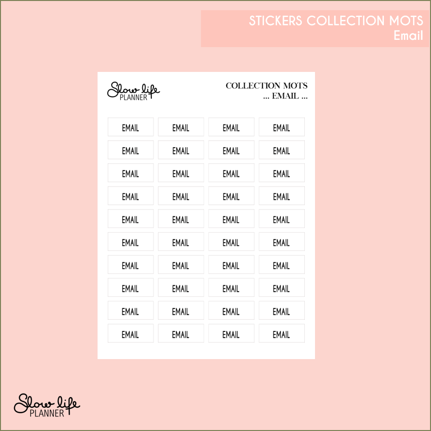 Stickers Collection Mots | Métallisés | Email
