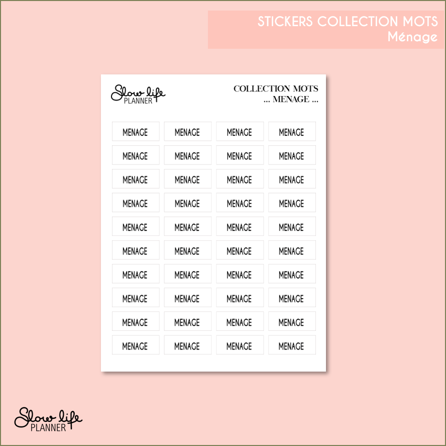 Stickers mots foiled