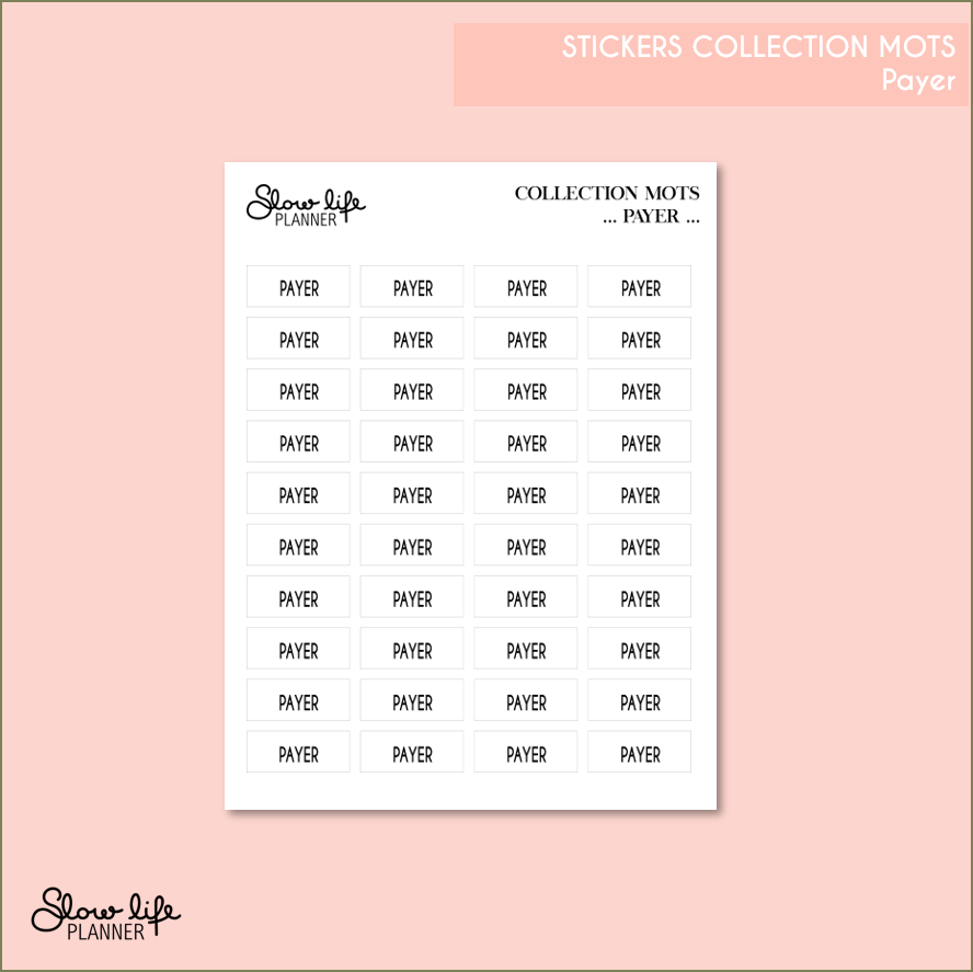 Stickers mots foiled