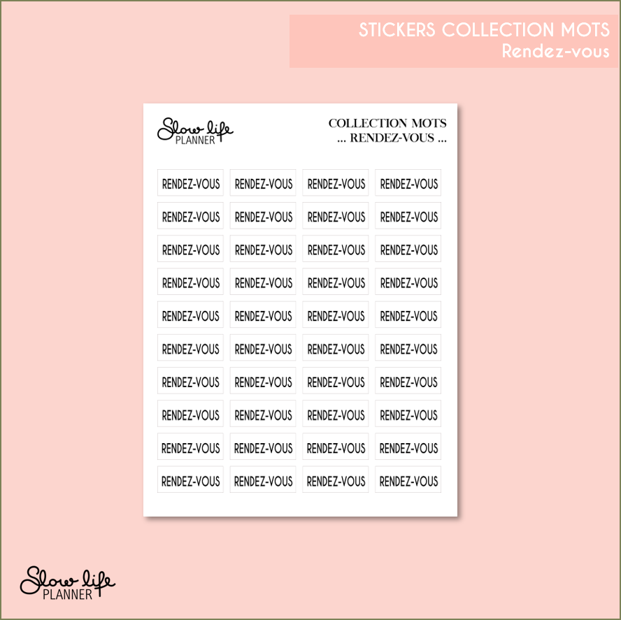 Stickers mots foiled