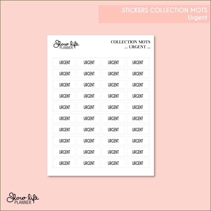 Stickers mots foiled