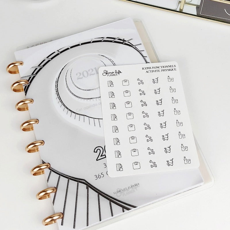Stickers Icons fonctionnels foiled