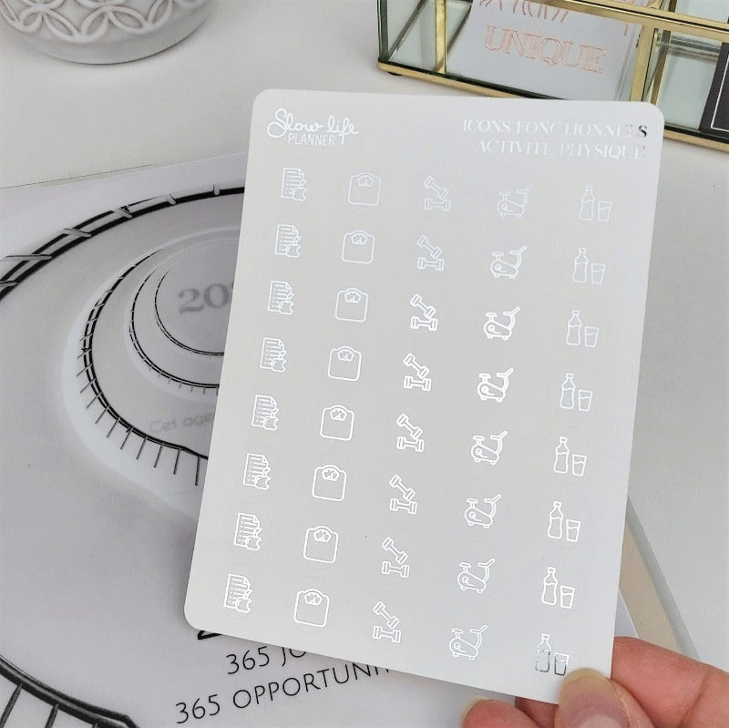 Stickers Icons fonctionnels foiled