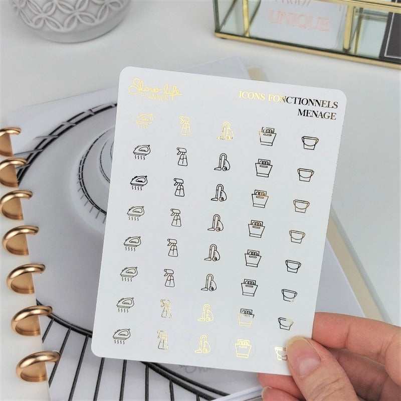 Stickers Icons fonctionnels foiled