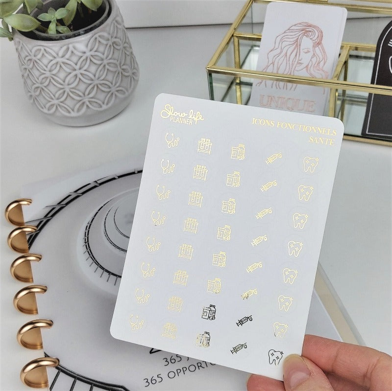 Stickers Icons fonctionnels foiled