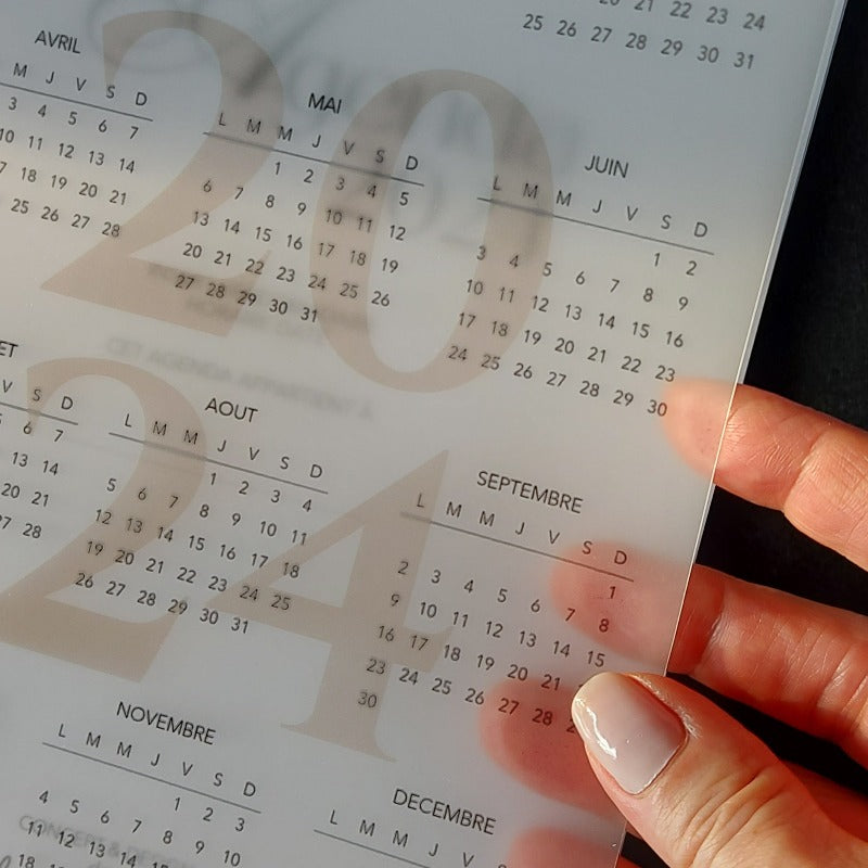 Dashboard planner calendrier 2024