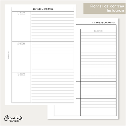 Business planner - Instagram Content planner