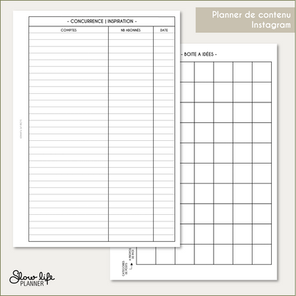 Business planner - Instagram Content planner