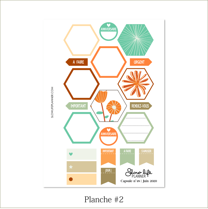 Slow Life Planner stickers Box de Juin 2020