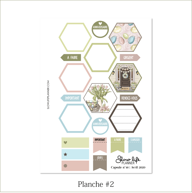 Slow Life Planner stickers Box d'Avril 2020