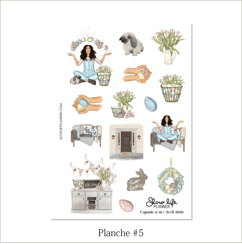 Slow Life Planner stickers Box d'Avril 2020