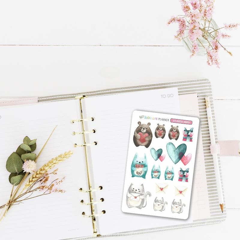 Stickers "Animaux mignons" - Slow Life Planner