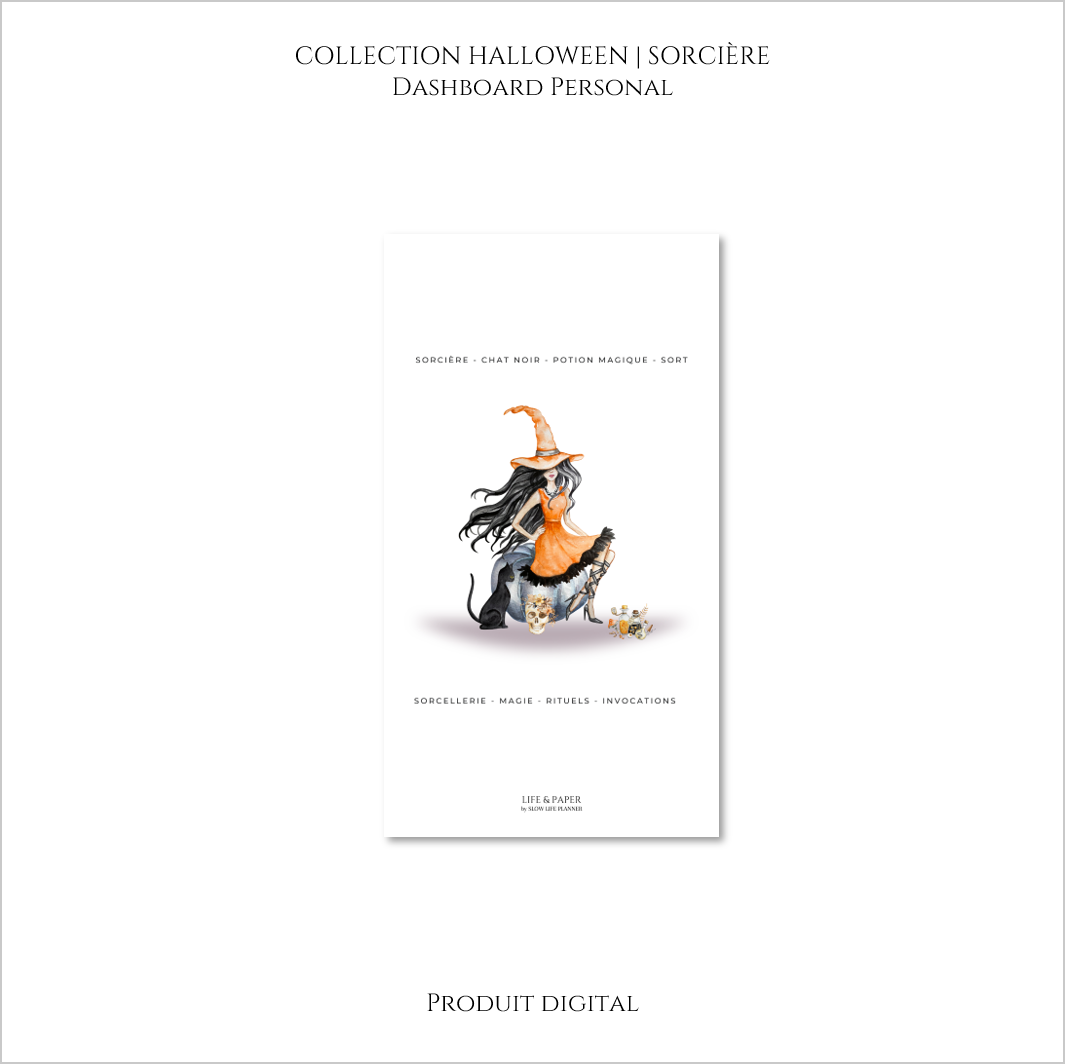 Collection Halloween | Dashboard Sorcière | Produit digital