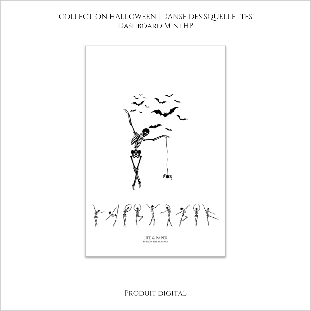 Collection Halloween | Dashboard Danse des Squelettes | Produit digital