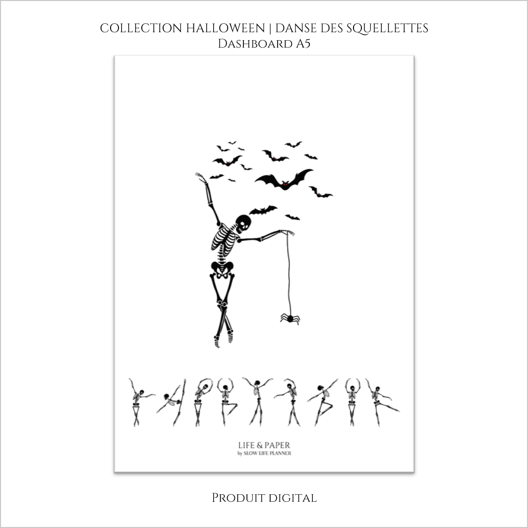 Collection Halloween | Dashboard Danse des Squelettes | Produit digital